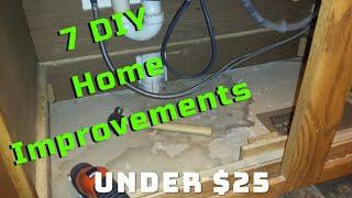 7 HOME IMPROVEMENTS UNDER $25 ~ DIY HOME PROJECTS ~ HOME IMPROVEMENT IDEAS