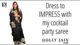 Dress to IMPRESS with Dolly Jain's cocktail party saree draping style