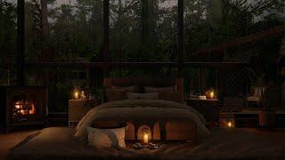 Cozy Thunderstorm Hideaway: Rain And Thunderstorm Sounds For Relaxing Sleep By The Fireplace