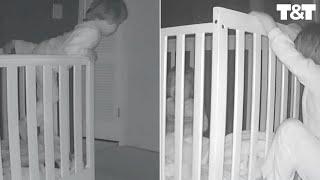 Boy Escapes Crib To Comfort Crying Little Brother Back To Sleep