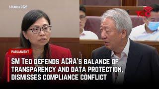 SM Teo defends ACRA’s balance of transparency and data protection, dismisses compliance conflict