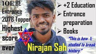 Highest score in (TU)IOE  history, Nirajan Sah, Topper IOE Entrance 2078, with Saroj Basnet