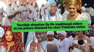 Ooni of Ife reciéves highest shøck As Ile Ife traditional elders størm palace to déstroy Olori Tobi