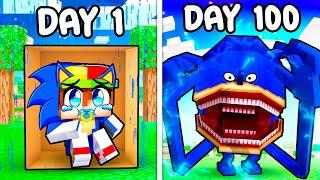 100 DAYS as SHIN SONIC in Minecraft!