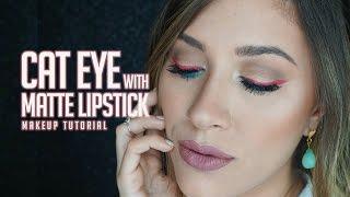 CAT EYE utilizando MATTE LIPSTICK | Vicky Alvarez