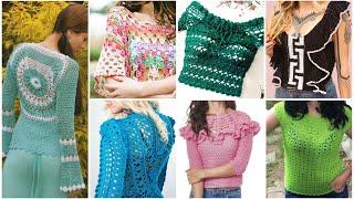 Mostly latest beautiful crochet cotton thread top/crop top/tunic top designs for summer’s