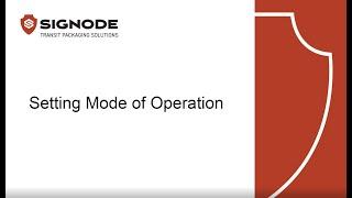 BXT3-13, BXT3-16, BXT3-19, BXT3-32: Setting Mode of Operation