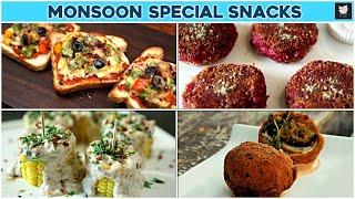 Monsoon Special Recipes | Easy & Quick Snacks At Home | Crumb Fried Mushrooms | Bread Pizza