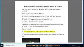 Set Up IPVanish VPN Connection in Kodi for Android