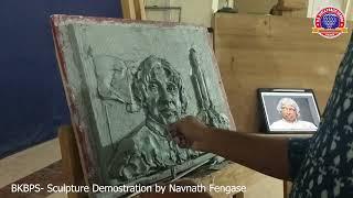 Live sculpture demonstration by renowned sculptor Navnath Fengase.