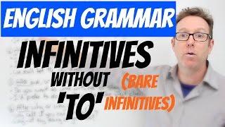 English lesson B1+/B2 - Infinitive without 'to' (bare infinitive) - gramática inglesa