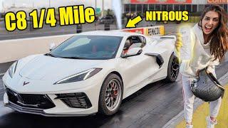 2020 C8 CORVETTE ON NITROUS ATTEMPTS WORLD RECORD 1/4 MILE *FASTEST PASS EVER*