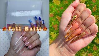 TRYING SAVILAND FALL POLYGEL KIT LONG STILETTO OMBRE NAILS! Nail Tutorial For Beginners