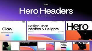 Figma Download BrandKit—Hero Headers Free Templates