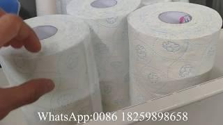 Testing glue lamination 1350mm maxi roll toilet tissue paper towel making machine