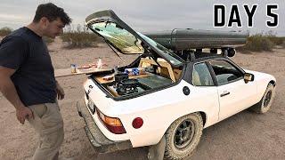 DIY Porsche Camper, Overnight in the Desert | Making Tacos (final day)