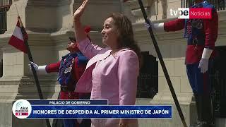 Así despidió presidenta Dina Boluarte al primer ministro de Japón tras su visita a Perú