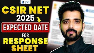 CSIR NET Chemistry Response Sheet 2025 - Answer Key Expected Date?