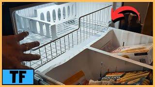 How To Remove Whirlpool Freezer Top and Bottom Mounted Shelf Drawer Racks (Refrigerator)