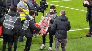 Liverpool Parade the League Cup Trophy 