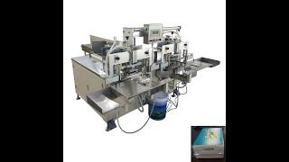 Two heads semi automatic serviette tissue paper plastic bags packing machine