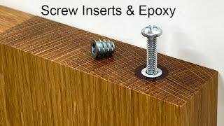 How to use threaded screw inserts in Hard wood