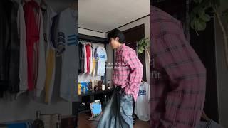 핑크 체크 셔츠 코디 어때요?