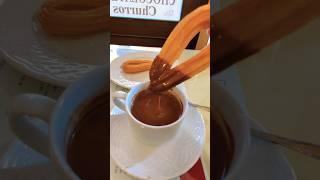 Churros with chocolate shouldn't be forgotten when you travel to Spain! #yummy