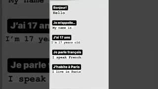 The most basic introduction phrases in the French language | Easy French Online