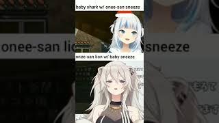 Gawr Gura vs Botan Sneezes #shorts