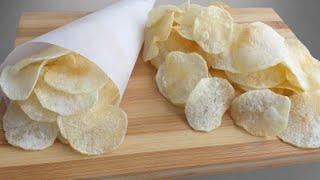 how to make crispy potato chips, potato chips, potato chips (subtitles)