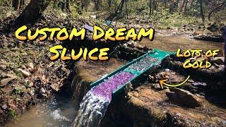 Gold Prospecting with a New Custom Sluice!