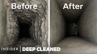 How 47 Years Of Dust Is Deep Cleaned From Air Vents | Deep Cleaned | Insider