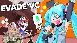 TROLLING AS MIKU IN EVADE VC 2 | Roblox Evade VC Funny Moments