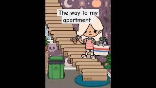 The way to the apartment  vs the apartment #trend #tocaboca #roleplay #apartment