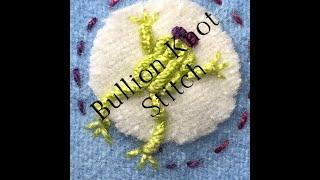 Bullion Knot Stitch for Left Handed Stitchers