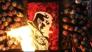 HellBoy - SPRAY PAINT ART by Skech ( GLOW IN THE DARK )