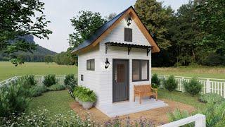 10'x13' (3x4 Meters) Tiny House With Loft Design | 12 Sqm Cozy & Simple Home