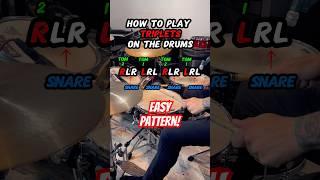 How to play Triplets on the Drums (Easy Drum Lesson)#drums