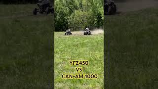 Yamaha YFZ450 vs Can-am 1000 #atv #yamaha #canam #bikelife #viral #subscribe #race #raptor #yfz450r