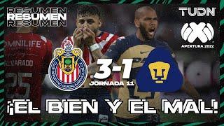 Resumen y goles | Chivas 3-1 Pumas | Liga Mx Apertura 22 -J11 | TUDN