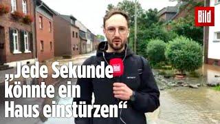 Hochwasser in Deutschland: Reporter mitten in einer extrem gefährdeten Stadt | Erfstadt