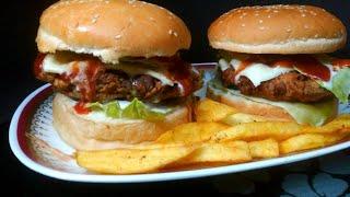 Zinger Burger Recipe By Zafran Kitchen