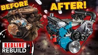 Super crusty to SuperCHARGED! Dodge Slant Six engine restoration time-lapse | Redline Rebuild