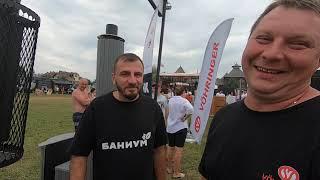 Печь Ферингер в бане Баниум. Печь Тройка в огромном срубе. БаняФест 2023.