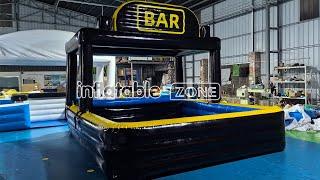 16x13ft Inflatable Pool Bar Inflatable Pub House Blow Up Pool Bar for Party