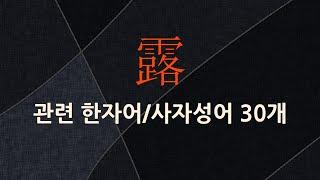 露(이슬 로)에 관한 한자어/사자성어 30개