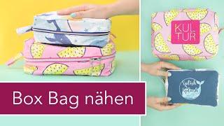 Box Bag nähen in 2 Größen – kostenloses Schnittmuster & Freebie Plott