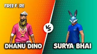 Free fire 1 vs 1 with highest level player ||Dhanu Dino vs Surya Bhai 1v1 clash squad