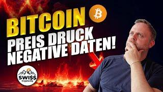 Bitcoin Preis Druck durch negative Daten!